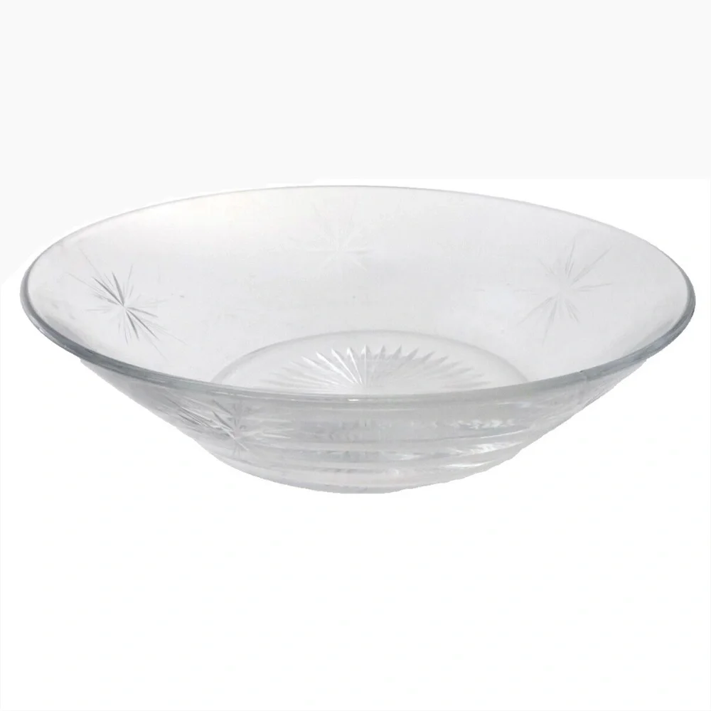 Vintage Heisey STARBURST DESIGN GLASS SERVING BOWL 8.5”